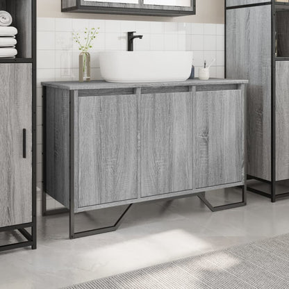 Grey Sonoma Bathroom Sink Cabinet 91x35x60 cm - Engineered Wood