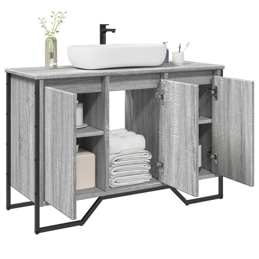Grey Sonoma Bathroom Sink Cabinet 91x35x60 cm - Engineered Wood