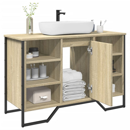 Sonoma Oak Bathroom Sink Cabinet, Engineered Wood, 91x35x60 cm
