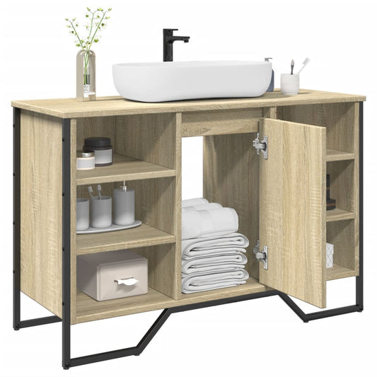 Sonoma Oak Bathroom Sink Cabinet, Engineered Wood, 91x35x60 cm
