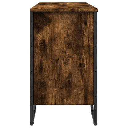 Smoked Oak Bathroom Sink Cabinet 91x35x60 cm - Engineered Wood