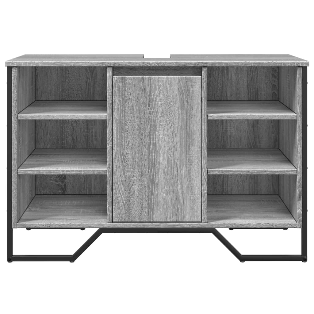 Grey Sonoma Bathroom Sink Cabinet 91x35x60 cm – Engineered Wood