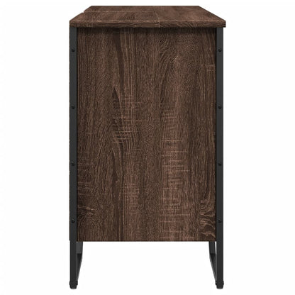 Brown Oak Bathroom Sink Cabinet, 91x35x60 cm Engineered Wood