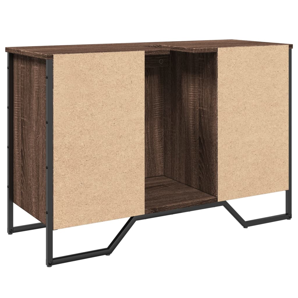 Brown Oak Bathroom Sink Cabinet, 91x35x60 cm Engineered Wood