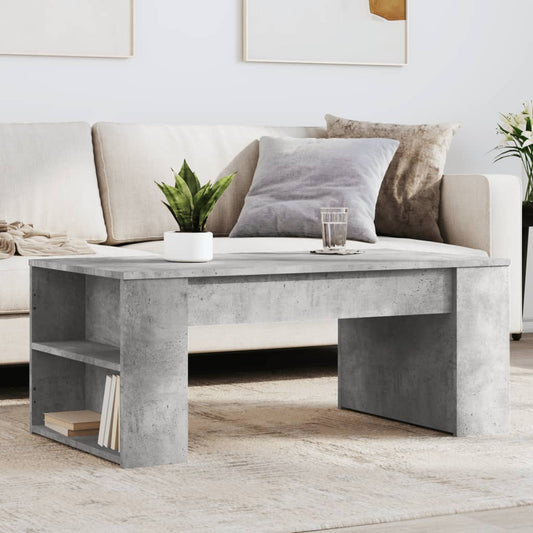 Coffee Table Concrete Grey 102x55x42 cm Engineered Wood