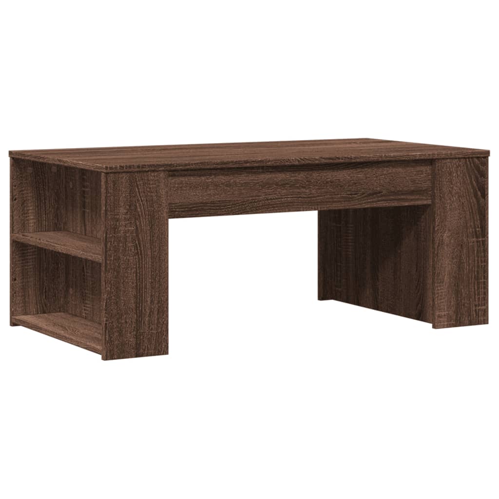 Coffee Table Brown Oak 102x55x42 cm Engineered Wood