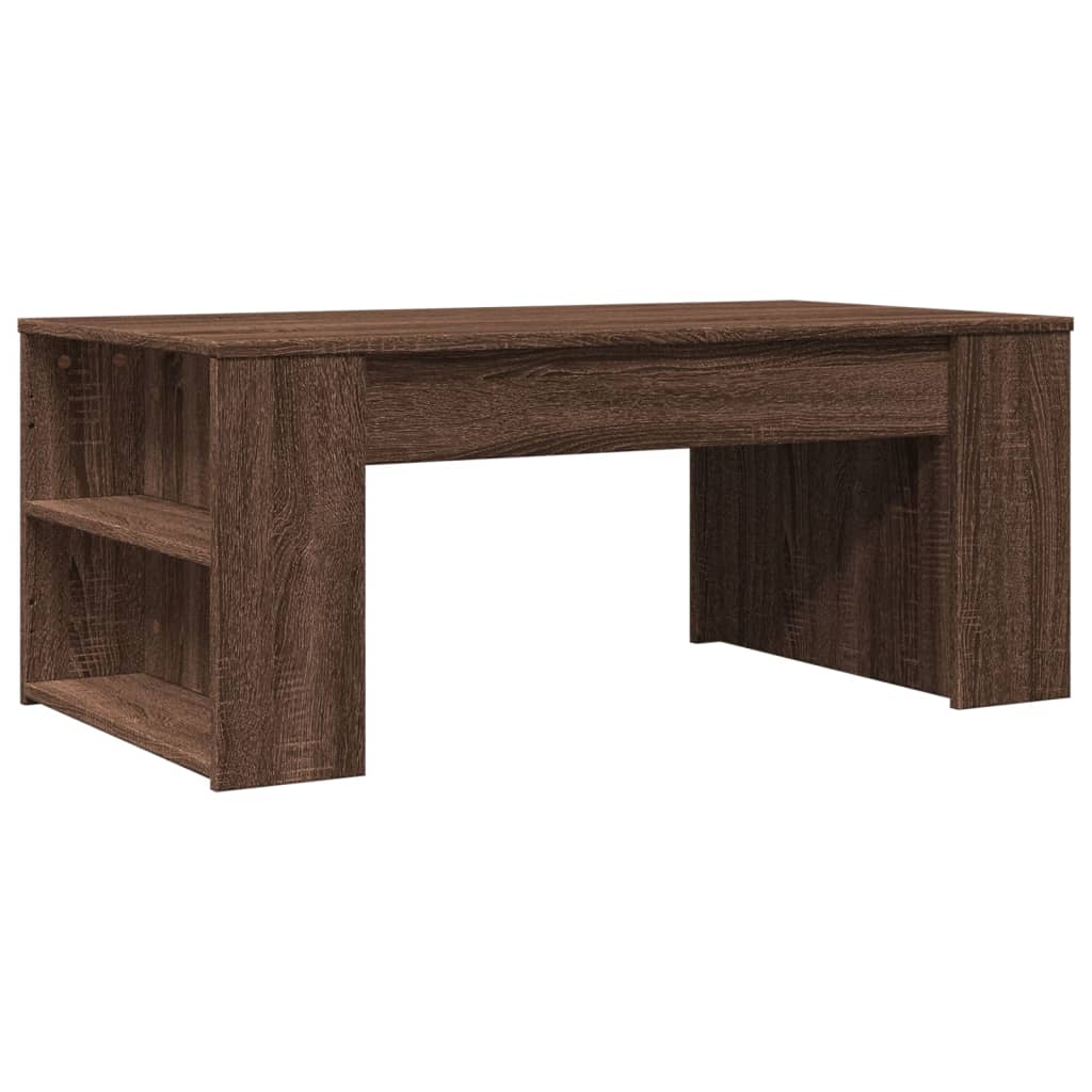 Coffee Table Brown Oak 102x55x42 cm Engineered Wood