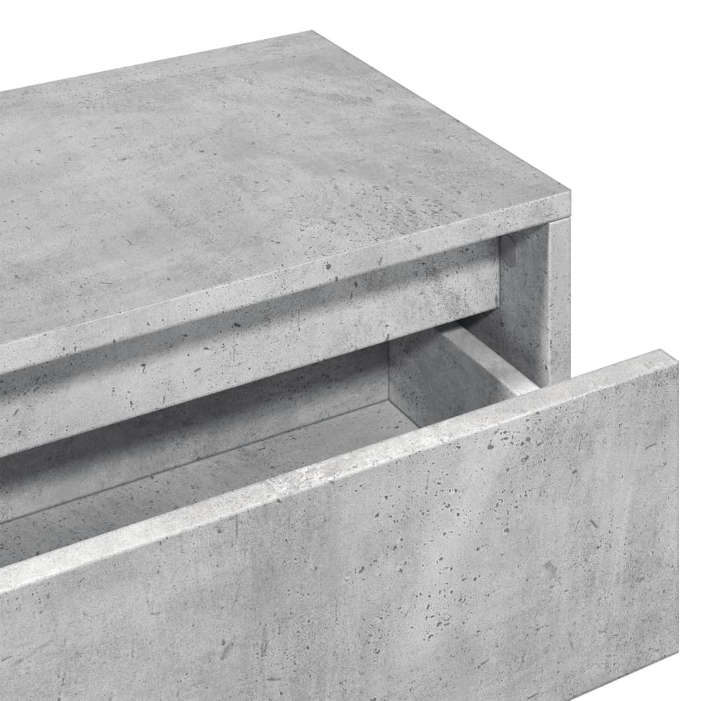 4-Piece Hallway Furniture Set in Concrete Grey Engineered Wood