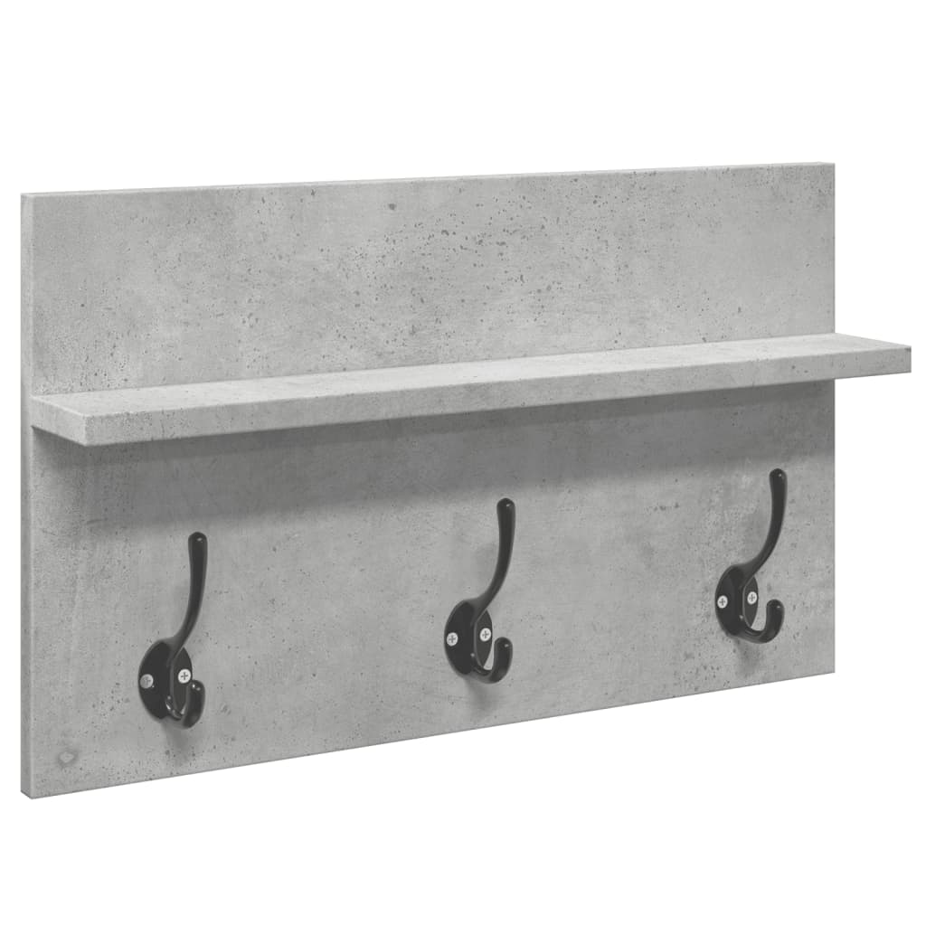 4-Piece Hallway Furniture Set in Concrete Grey Engineered Wood