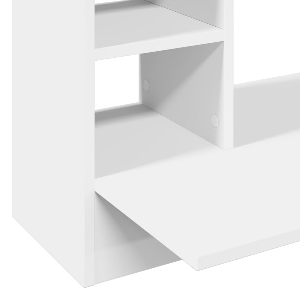 White Engineered Wood Wall-Mounted Desk 105x48x75 cm