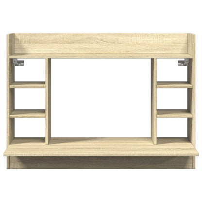 Space-Saving Wall-Mounted Desk, Sonoma Oak, 105x48x75 cm Wood