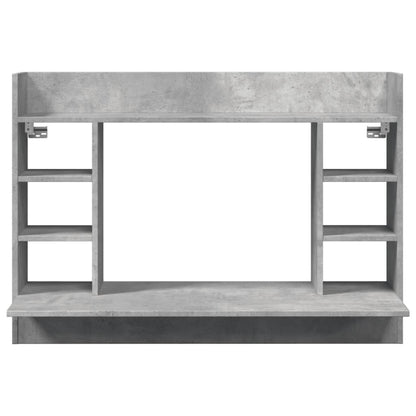 Concrete Grey Wall-Mounted Desk, Engineered Wood, 105x48x75 cm