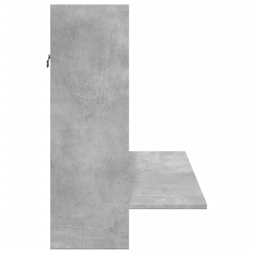 Concrete Grey Wall-Mounted Desk, Engineered Wood, 105x48x75 cm