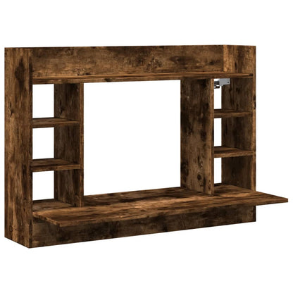 Space-Saving Wall Desk in Smoked Oak - 105x48x75 cm