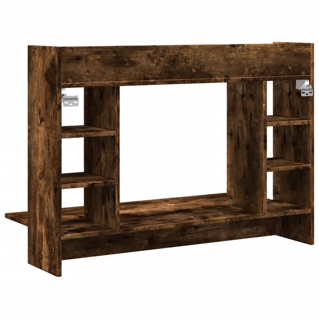Space-Saving Wall Desk in Smoked Oak - 105x48x75 cm