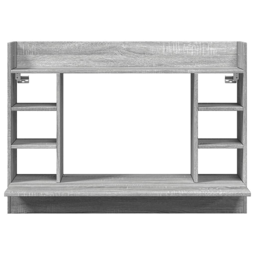 Grey Sonoma Wall-Mounted Desk, Engineered Wood 105x48x75 cm