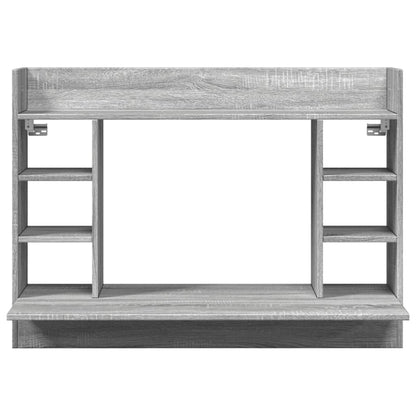 Grey Sonoma Wall-Mounted Desk, Engineered Wood 105x48x75 cm