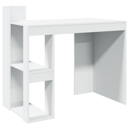 White Engineered Wood Office Desk - Compact 103.5x56.5x94 cm