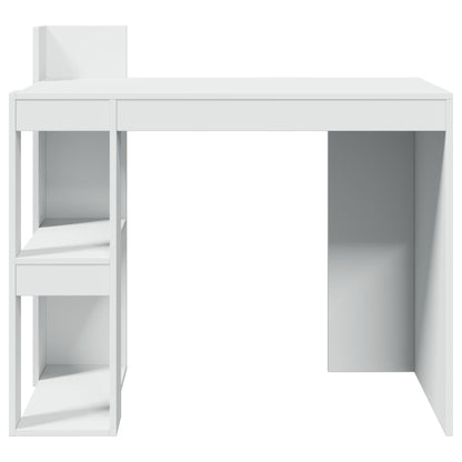 White Engineered Wood Office Desk - Compact 103.5x56.5x94 cm