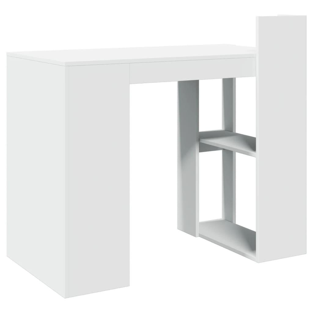 White Engineered Wood Office Desk - Compact 103.5x56.5x94 cm