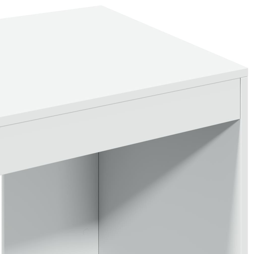 White Engineered Wood Office Desk - Compact 103.5x56.5x94 cm