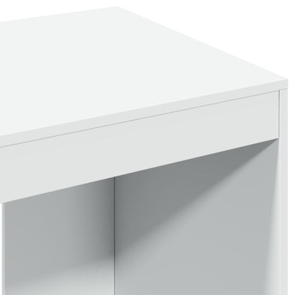 White Engineered Wood Office Desk - Compact 103.5x56.5x94 cm