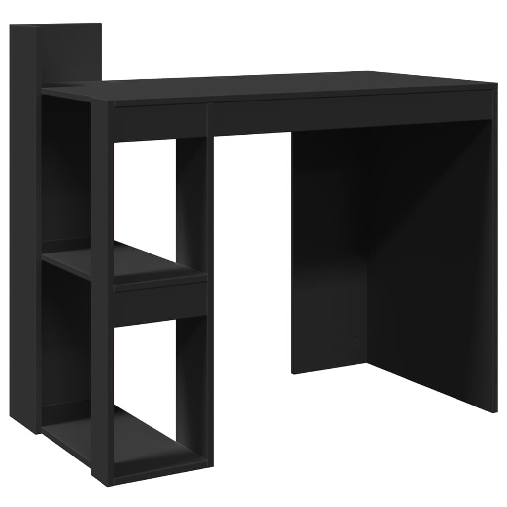 Sleek Black Office Desk - 104x57x94cm, Engineered Wood