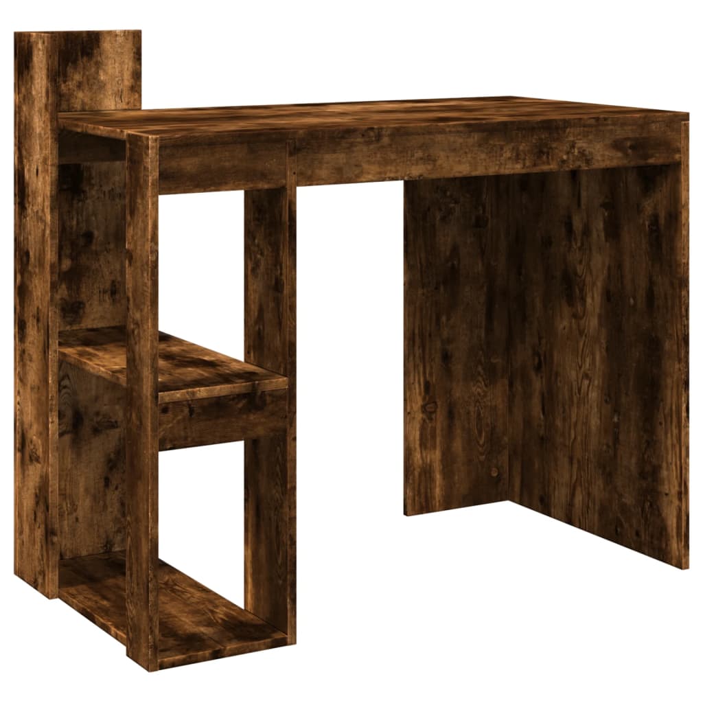 Smoked Oak Office Desk 103.5x56.5x94cm - Engineered Wood
