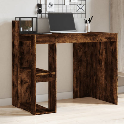 Smoked Oak Office Desk 103.5x56.5x94cm - Engineered Wood