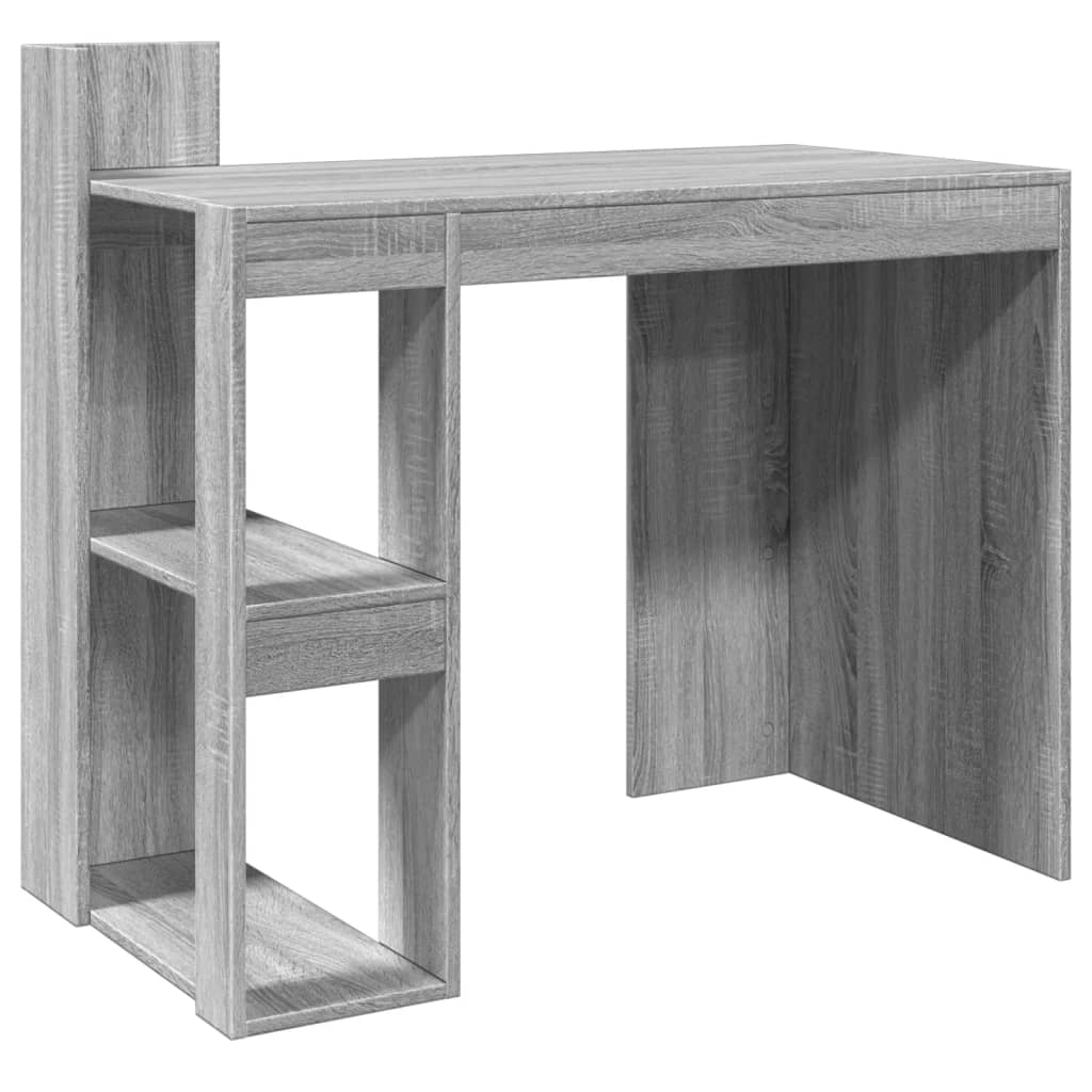 Grey Sonoma Engineered Wood Office Desk 103.5x56.5x94 cm