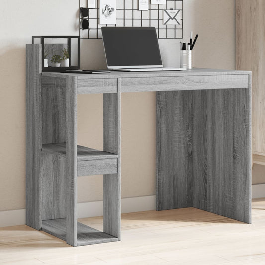 Grey Sonoma Engineered Wood Office Desk 103.5x56.5x94 cm