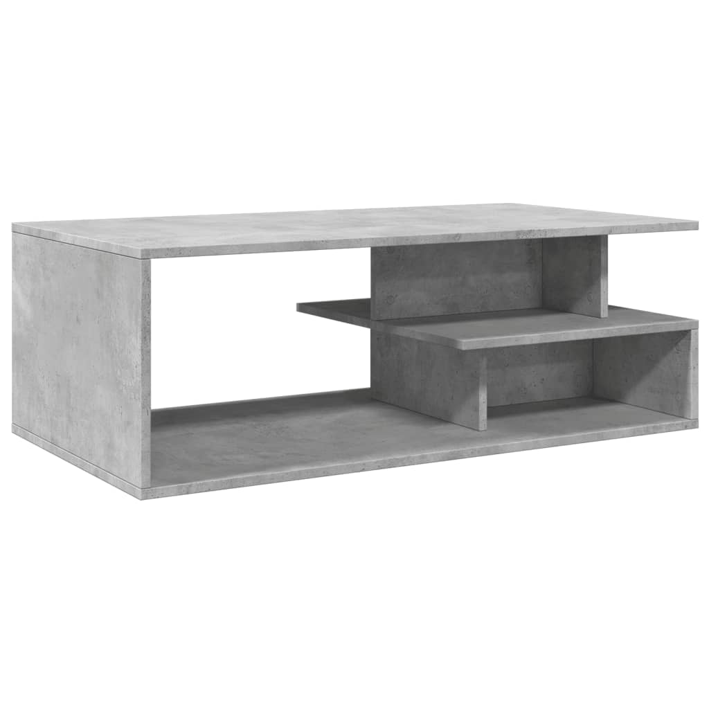 Coffee Table Concrete Grey 102x55x35 cm Engineered Wood