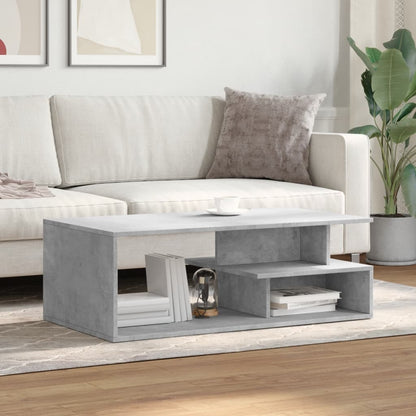 Coffee Table Concrete Grey 102x55x35 cm Engineered Wood