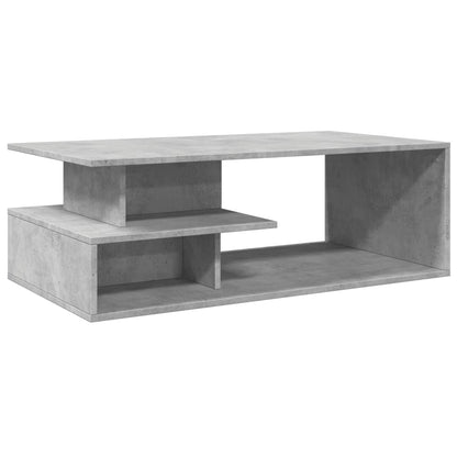 Coffee Table Concrete Grey 102x55x35 cm Engineered Wood