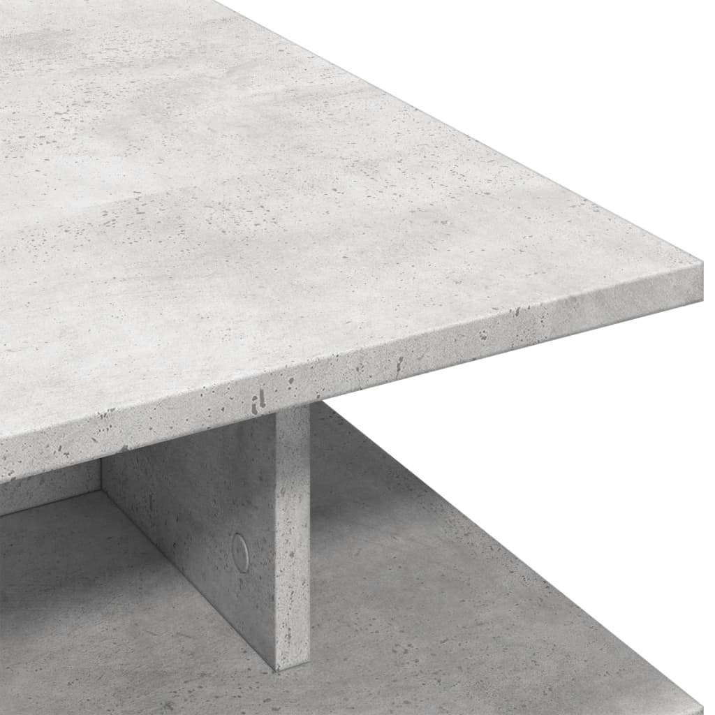 Coffee Table Concrete Grey 102x55x35 cm Engineered Wood