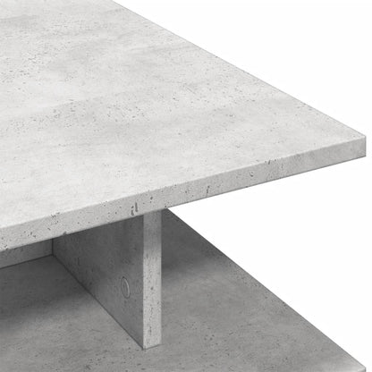 Coffee Table Concrete Grey 102x55x35 cm Engineered Wood