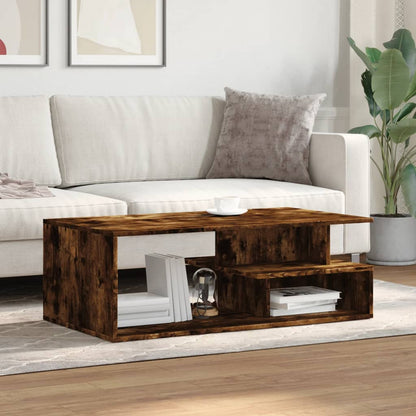 Coffee Table Smoked Oak 102x55x35 cm Engineered Wood