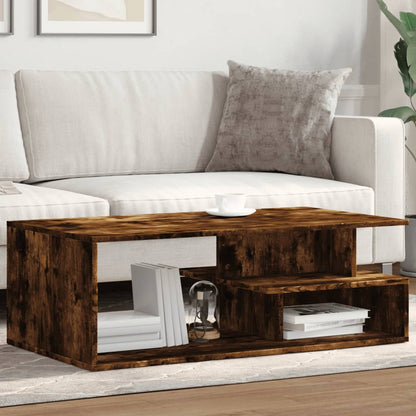 Coffee Table Smoked Oak 102x55x35 cm Engineered Wood
