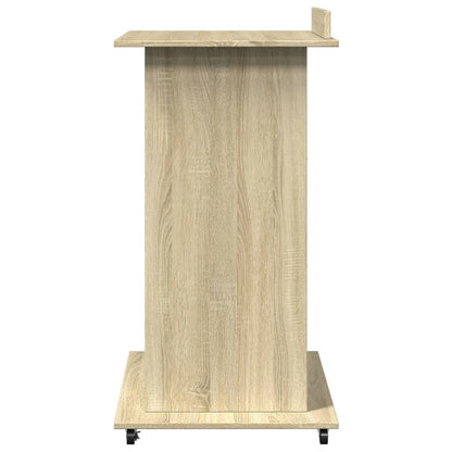 Mobile Lectern with Drawer, Sonoma Oak, 55x55x107 cm, Engineered Wood