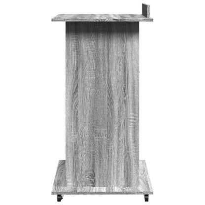 Mobile Grey Sonoma Lectern with Drawer, 55x55x107 cm Engineered Wood