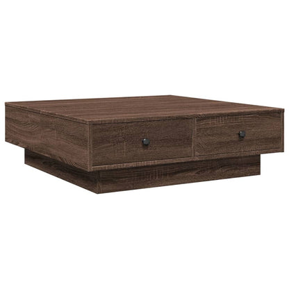 Coffee Table Brown oak 90x90x28 cm Engineered Wood