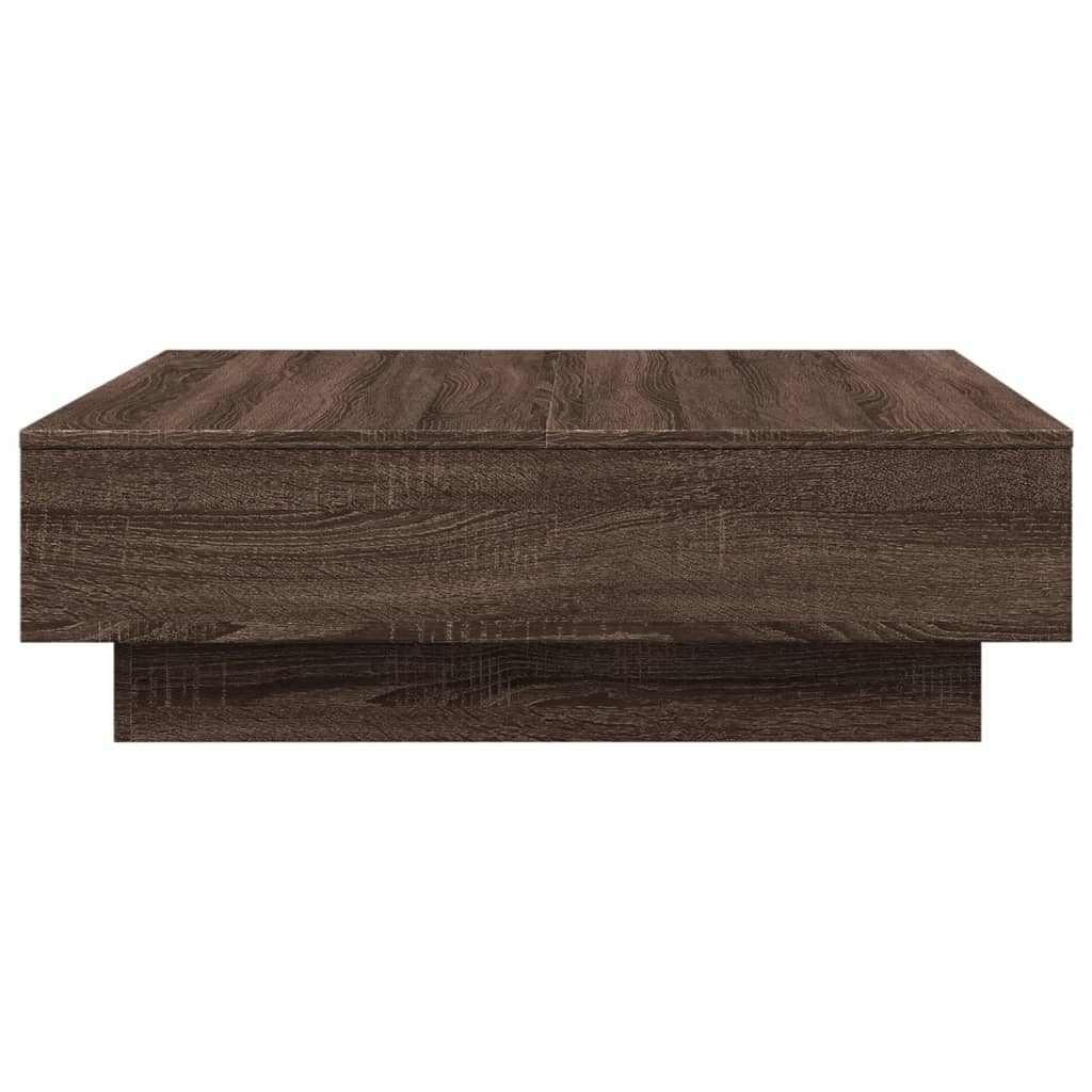 Coffee Table Brown oak 90x90x28 cm Engineered Wood