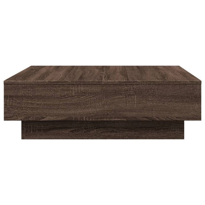 Coffee Table Brown oak 90x90x28 cm Engineered Wood