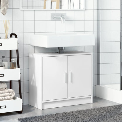 White Engineered Wood Sink Cabinet - 63x29x55 cm