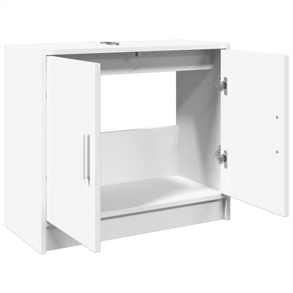 White Engineered Wood Sink Cabinet - 63x29x55 cm