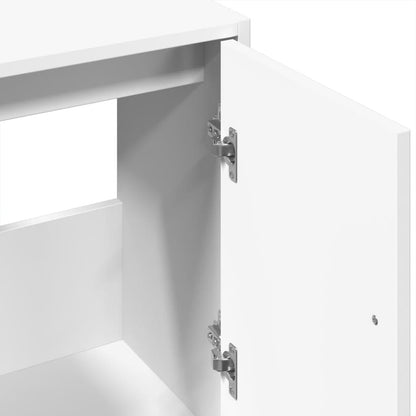 White Engineered Wood Sink Cabinet - 63x29x55 cm