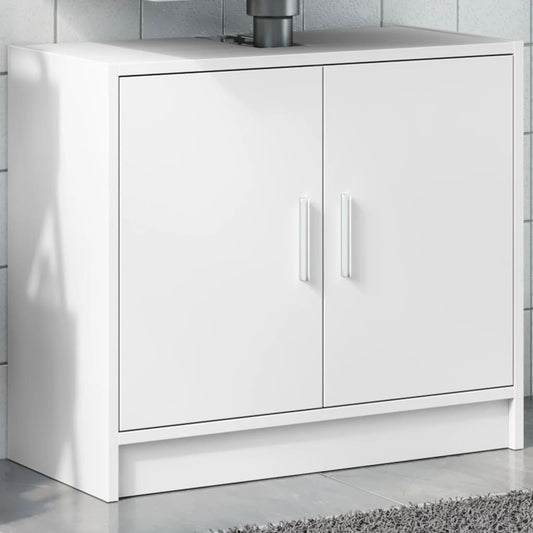 White Engineered Wood Sink Cabinet - 63x29x55 cm
