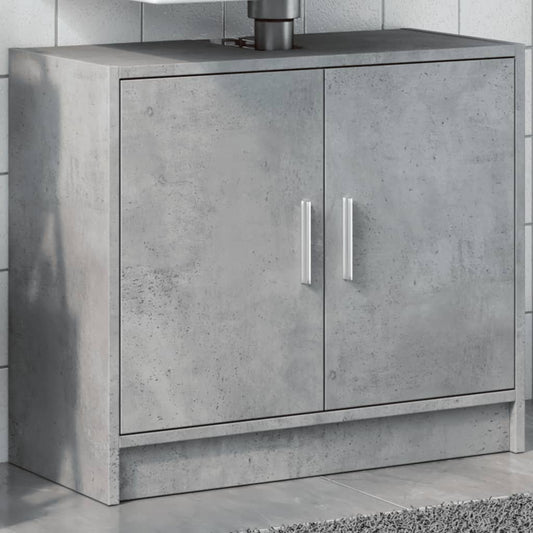 Modern Concrete Grey Engineered Wood Sink Cabinet 63x29x55 cm
