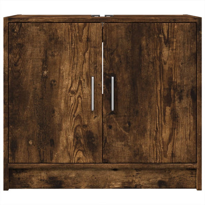 Smoked Oak Sink Cabinet, Engineered Wood, 63x29x55 cm
