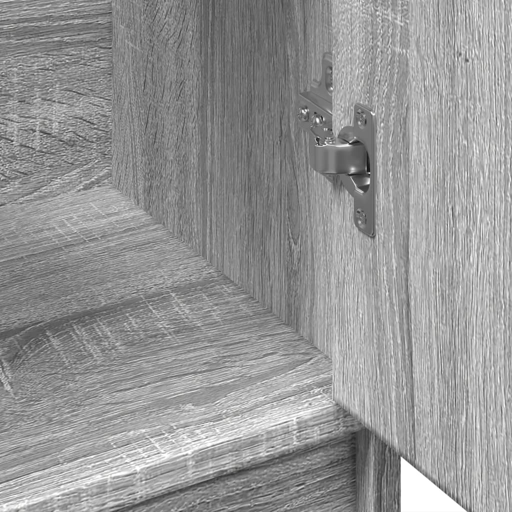 Grey Sonoma Sink Cabinet 63x29x55cm - Durable Engineered Wood